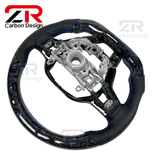 Volante Deportivo Personalizado de Fibra de Carbono Forjado con LED para <span class=keywords><strong>Honda</strong></span> Civic 11ª Generación, Volante Personalizado para <span class=keywords><strong>Accord</strong></span> CR-V Acura Integra - Product Image 6