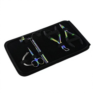 Kit d'outils professionnel en acier inoxydable pour extensions de cheveux naturels – Ouvre-perles, fermeture de perles, pinces, ciseaux, marqueurs, boucles, clips – Meilleures ventes - Product Image 1