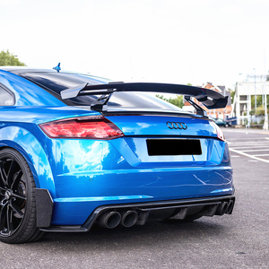 Carbon Fiber Rear <strong>Spoiler</strong> Racing High Wing with Hole Cut <strong>Spoiler</strong> Wing for Audi TTS TTRS 2018 up - Product Image 4