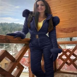 I-0013 femmes grande taille <span class=keywords><strong>Ski</strong></span> <span class=keywords><strong>combinaison</strong></span> veste <span class=keywords><strong>Ski</strong></span> pantalon ensembles body en plein air neige costumes femmes fermeture éclair à capuche <span class=keywords><strong>Ski</strong></span> neige costume - Product Image 5
