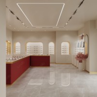 Présentoirs muraux modernes personnalisés Sundo pour montures optiques, vitrines pour lunettes, mobilier pour magasins d'optique