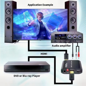Extracteur audio HDMI 4K, <span class=keywords><strong>s</strong></span>éparateur HDMI vers SPDIF/coaxial/Toslink, convertisseur audio numérique pour HDTV et moniteur UHD - Product Image 3
