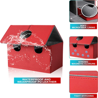 Boîte de pont en cuir PU de haute qualité pour cartes à collectionner TCG Accessoires de carte de visite personnalisés avec fermeture à clip Style de dame élégant