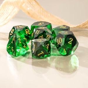 Wholesale Natural Gemstone <b>Dice</b> D&d Engraved DND Gem <b>Dice</b> Handmade Stone Polyhedral <b>Dice</b> <b>Set</b> for Tabletop Games - Product Image 4