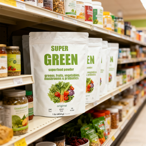 OEM ODM Greens Superfood-Pulver zusatz-Super Green Mix <span class=keywords><strong>Blend</strong></span> Verdauungs enzyme und Antioxidantien - Product Image 4