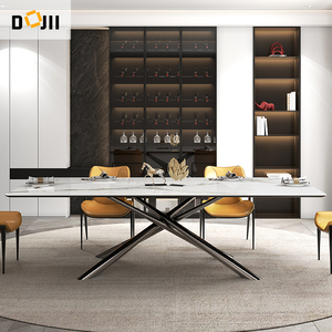 Mesa de comedor mate má<span class=keywords><strong>s</strong></span> barata, lugar de ahorro, Base de forma Vertical, mesa de comedor de 1,6 M para cena, diseño clásico, muebles nórdicos populares - Product Image 4