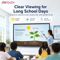 Интерактивная панель ITA 75 дюймов LCD с ИК-дисплеем, бесплатные образовательные инструменты, камера 13/48 МП с функциями ИИ, дисплей 4K