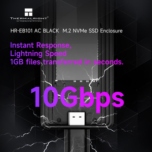 Boîtier SSD externe Thermalright High-Speed HR-EB101 BLACK AC USB3.2 Gen2M.2 NVMe, boîte de disque dur externe TR-M.2 2280 - Product Image 3