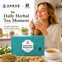 KUNYON Teh Herbal Bunga Sophora, Campuran Botani Pilihan, Minuman Herbal Instan untuk Penggunaan Sehari-hari