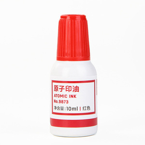 Deli Atomic Ink 10ml Red Blue Oil Based For Office Stamp Use - Product Image 3
