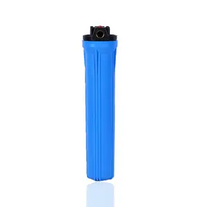 Boîtier de pré-filtre à eau bleu en plastique de 20 pouces pour cartouches filtrantes