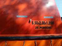 Gebrauchtes geschlossenes Rettungsboot mit Ballasttanks und meerwasseraktiviertem Batteriesystem für automatische Entwässerung und Stabilität