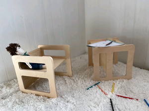 Chaise cube minimaliste facile à installer, évolutive, pour la lecture en maternelle, jeux Montessori, garderie, OEM - Product Image 2