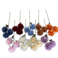 Fleurs artificielles en soie de chrysanthème, boules de flamme faites à la main, décoration pour mariage, fête des mères, Noël, remise de diplôme, rentrée scolaire, maison, hôtel