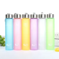 Vaso de Plástico Transparente Esmerilado con Cuerda, Botella Deportiva para Parejas, Termo para Agua, Jarra para Bebidas