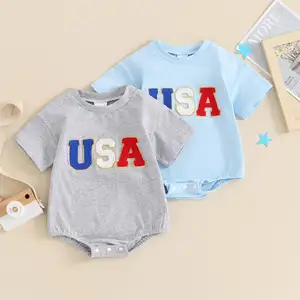 Macacão de bebê Element para o Dia da Independência, entrega rápida, macacão de bebê, roupas de bebê