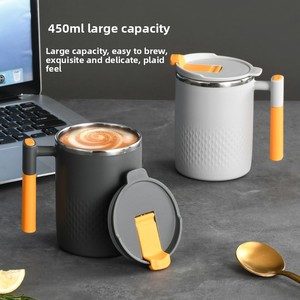 Coperchio Anti-scottatura a doppio strato monouso di Design moderno 304 acciaio inossidabile 350ml sottovuoto caffè/latte tazza ufficio - Product Image 5