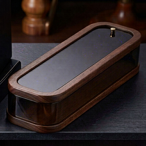 Wooden Jewelry <b>Storage</b> Box Acrylic Lid Lockable Organizer Case <b>Tabletop</b> Display Box for Glasses and Small Items Handmade Quality - Product Image 1