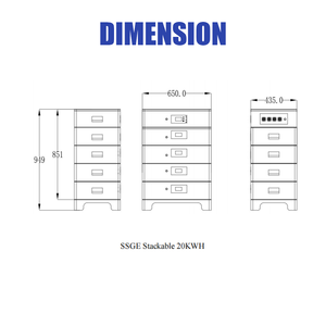 20kwh 10000 사이클 수명 확장 가능한 태양광 리튬 배터리 가정용 에너지 저장 시스템 (가정 및 사무실 전원 공급용 Lifepo4) - Product Image 4