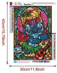 Cartoon Mickey Minnie Diamond Painting Kit Voor Huisdecoratie Fabricage 5d Diy Diamond Print Kartonnen Doos + Pe Bag 1Pcs Xiya