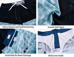 Quick Dry Plus Size Striped Gingham Board <b>Shorts</b> for Men Custom Swim Surf Gym Fitness Swimwear 100% Polyester Anti-Bacterial - Product Image 4