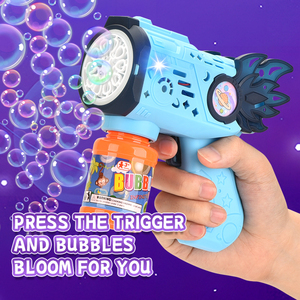 Pistolet à bulles pour enfants en plein air 10 trous Pistolet à bulles automatique en plastique PP Jouets amusants Machine à bulles - Product Image 3