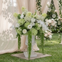 Fleurs artificielles toucher réel Couleurs printanières : Gladiolus, Calla Lily, Amaranthus pour centre de table, guirlande de fleurs suspendue pour allée, intérieur/extérieur