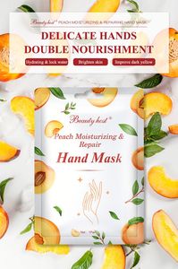 Peach Hand Care Mask <b>Glove</b> Wholesales <b>Moisturizing</b> Nourishing Repairing Whitening Hand Mask - Product Image 4
