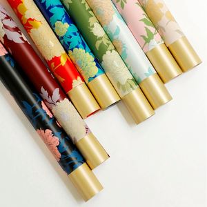 Papel de Regalo Impermeable con Diseño de Peonías, Paquete de 20 Piezas, Papel Dorado para Envolver Flores, para Floristería, Venta al Por Mayor - Product Image 3