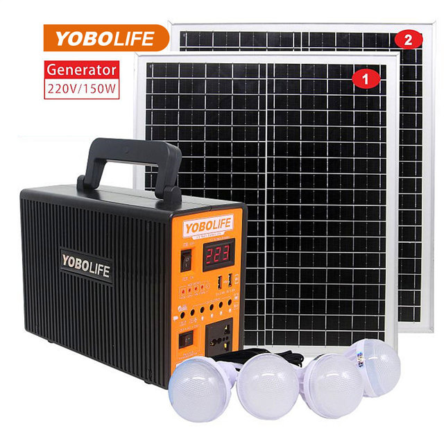 LM-9150 Portable Solar Power Station 150W LiFePO4 Lithium MPPT Solar Generator Outdoor Camping Solar System Kit
