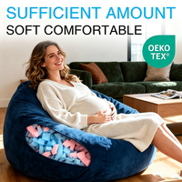 Remplissage pour pouf en mousse à mémoire de forme déchiquetée, haute densité, épaisseur 5-10 cm, multicolore, pour salon, hôtel, jardin