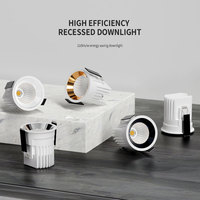 Plafonniers encastrés LED COB commerciaux de haute qualité, personnalisés, fabriqués en usine, OEM, anti-éblouissement, efficaces, avec projecteur