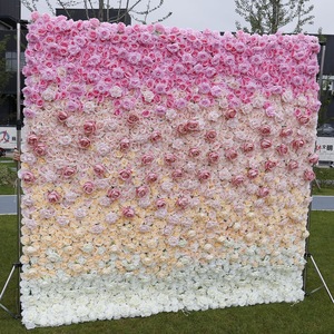 New Colored <b>Artificial</b> Rose <b>Flower</b> Wall 8ft x 8ft Floral Backdrop for Wedding Decoration - Product Image 5