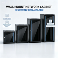 Armoire réseau noire haut de gamme 19 pouces pour montage en rack, boîtier de serveur robuste, antistatique, étanche, avec verre trempé, pour usage intérieur