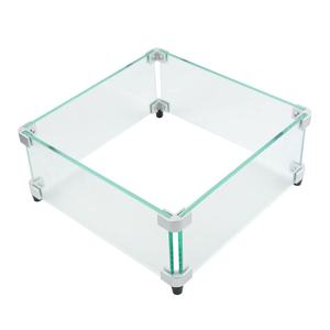 <span class=keywords><strong>Set</strong></span> di caminetti per interni esterni <span class=keywords><strong>accessori</strong></span> per <span class=keywords><strong>caminetto</strong></span> in vetro rettangolare personalizzato modello quadrato di protezione del vento - Product Image 1
