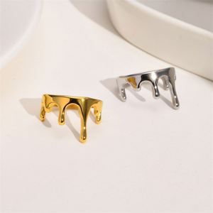 Anillos de Joyería Personalizados Elegantes, Anillos Irregulares Chapados en Oro de 18k para Mujer - Product Image 3