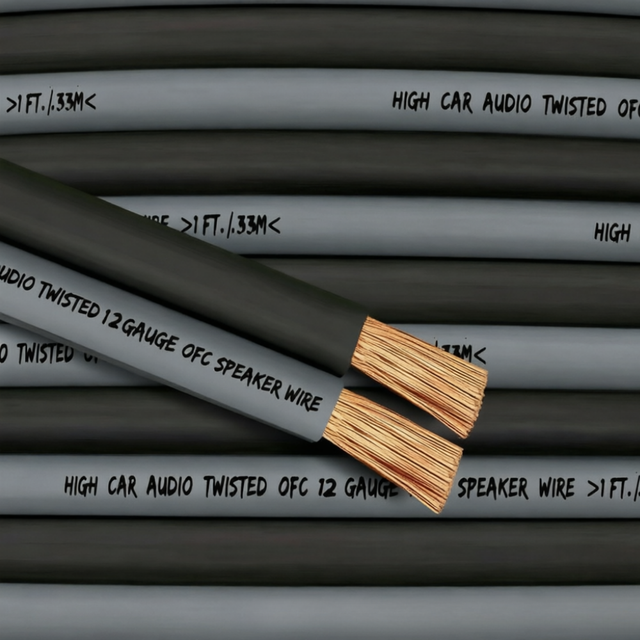 Hifi Cable Speaker 12awg Plenum Wire Speaker Cable Ofc Conductor 2 Core Sliver Black Speaker Cable Wire