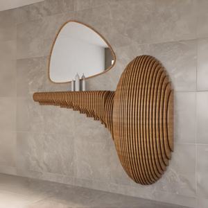 Estante de Pared Decorativo de Madera ML-WD056, Práctico para Baño, Entrada, Dormitorio, Diseño Interior Elegante para el Hogar - Product Image 2