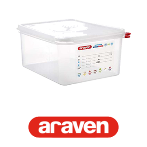 Contenedor de Alimentos de Polipropileno GN 1/2, 32.5 × 26.5 × 15 h cm, con Tapa, -40/+95 ° C Araven - Product Image 4