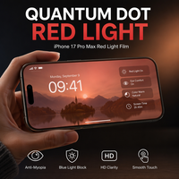Protector de Pantalla para Teléfono Móvil con Luz Roja para el Cuidado de los Ojos, Precio de Fábrica, Película de Puntos Cuánticos Anti-Fatiga para iPhone 16