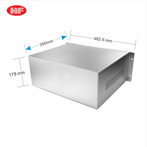 19 inç raf montaj sunucu dolabı üreticileri özel alüminyum alaşımlı 1U 2U 3U 4U raf tipi montajlı şasi elektronik muhafaza - Product Image 4