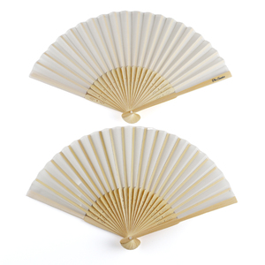 Ventilateur pliable en bambou de mariage de poche à impression personnalisée de haute qualité - Product Image 1