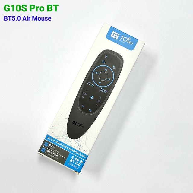 G10S Pro BT BT5.0 Air Mouse Voice Remote Control with Backlit 2.4G Wireless Gyroscope IR Learning for Android Media Player