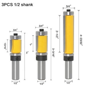 1/2inch và 12mm Vòng chân cắt tỉa và rãnh thẳng <span class=keywords><strong>Router</strong></span> bit lên và xuống đôi mang 2 fluents công cụ chế biến gỗ - Product Image 3