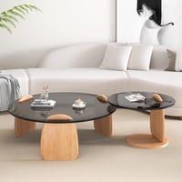 Table basse minimaliste italienne en verre trempé Style nordique pour petite maison appartement salon ensemble de meubles célébrité en ligne