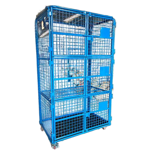 Armazém de aço ou gaiola dobrável do armazenamento do escritório com 3 camadas do espaço pessoal com portas do fechamento - Product Image 4