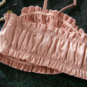 XS7160 Weiche Damen Pyjamas BH und Höschen Nachthemd <span class=keywords><strong>2</strong></span>-teiliges Set Dünne Nachtwäsche Pyjamas Dessous - Product Image 5