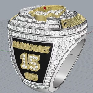 Anillo de Campeonato de los Kansas City Chiefs para Hombre, Aleación Blanca, Joyería K, Recuerdos - Product Image 5