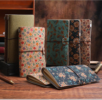 Carnet de notes portable vintage 12*20cm avec pages intérieures lignées et vierges, couverture en PU, plusieurs designs au choix