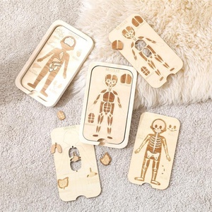 Puzzles corporels en bois pour enfants, Puzzles d'<span class=keywords><strong>anatomie</strong></span> Montessori pour tout-petits, <span class=keywords><strong>Jeu</strong></span> d'apprentissage préscolaire Jouets squelette <span class=keywords><strong>du</strong></span> <span class=keywords><strong>corps</strong></span> <span class=keywords><strong>humain</strong></span> - Product Image 2